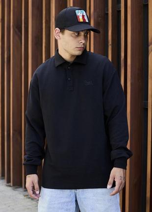Поло з довгим рукавом staff black