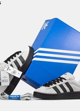 Adidas campus темно/серые кроссовки мужские/женские лето/осень топ качество