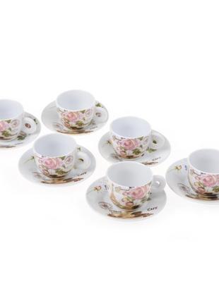 Кавовий сервіз з блюдцями  6/12 np86setcof/90