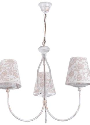 Люстра підвісна з абажуром класична e14 60w wh (bkl-480s/3) brille 22-621