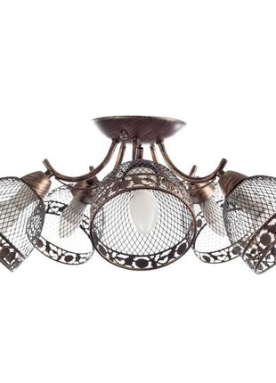 Люстра стельова в спальню e14 40w br (bkl-586c/5) brille 22-933