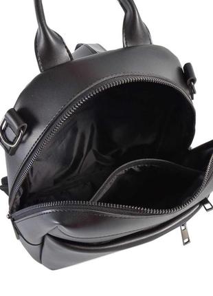 Черный - сумка-рюкзак - большой качественный с удобным карманом спереди (луцк, 802)9 фото