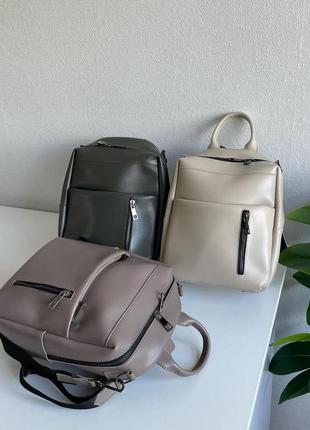 Черный - сумка-рюкзак - большой качественный с удобным карманом спереди (луцк, 802)6 фото