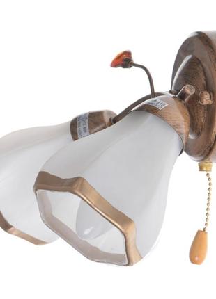 Бра настінне накладне з вимикачем класичне lk-151w/2 brille 187649