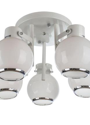 Люстра стельова e27 60w wh (lk-564c/5) brille 23-117