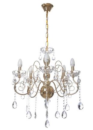 Люстра підвісна кришталева свічка e14 60w (bcl-658s/5) brille 22-833