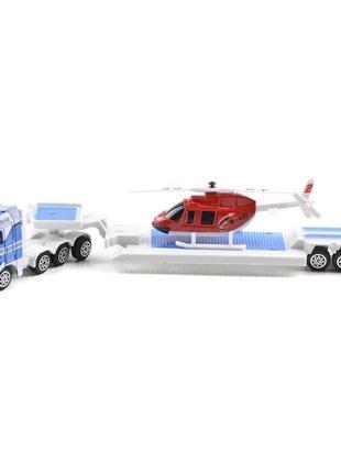 Ігровий набір поліція з вантажівкою, платформою та вертольотом im108b