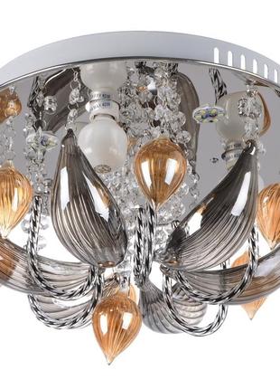 Люстра торт стельова з пультом led e14 ch (bcl-419s/3) brille 22-105