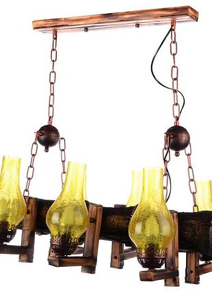 Люстра підвісна кантрі спальню e27 60w br (bkl-816s/6) brille l12-018