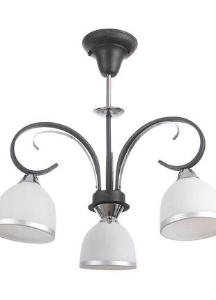 Люстра стельова для коридору e27 60w bk (lk-525c/3) brille l98-004