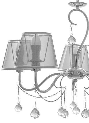 Люстра підвісна з абажуром класична e14 40w cr (bkl-492s/5) brille 23-3103 фото