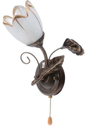 Бра настінне накладне з вимикачем флористика lk-148w/1 brille 187658