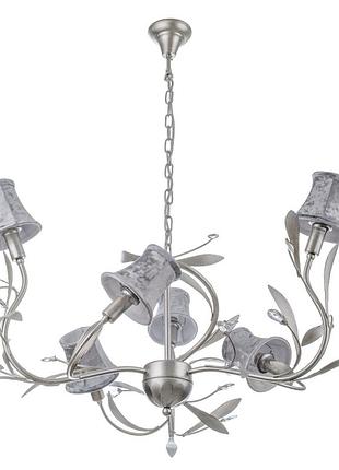 Люстра підвісна з абажуром флористика e14 40w gy (bkl-417s/6) brille l5-086