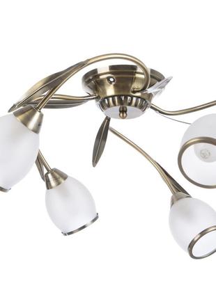 Люстра стельова класична e14 40w bz (lk-157c/4) brille 187616