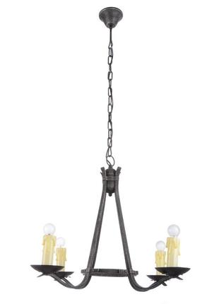 Люстра підвісна свічка для кухні e14 40w br (lord-001s/4) brille l38-033