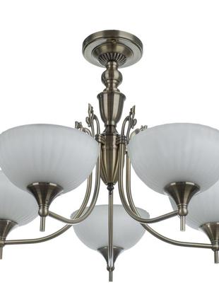 Люстра стельова класична e27 60w ab (bkl-494c/5) brille 23-550