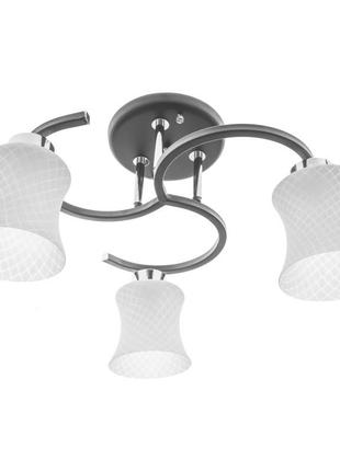Люстра стельова в спальню e27 60w bk (lk-604c/3) brille 23-234