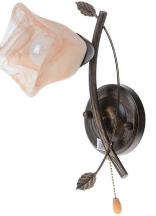 Бра настінне накладне з вимикачем флористика bkl-184w/1 e14 brille l5-399