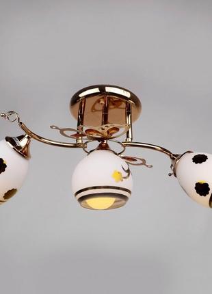 Люстра стельова класична e27 60w g (lk-383c/3) brille l67-087