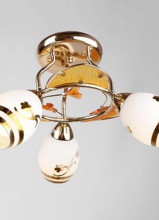 Люстра стельова класична e27 60w g (lk-395c/3) brille l67-104