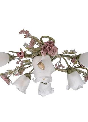 Люстра стельова флористика e14 60w gr (bkl-501s/7) brille 180799