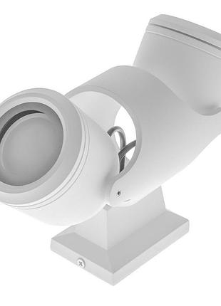 Підсвітка фасадна настінна накладна ip44 al-112/2 gu10 wh brille 34-152
