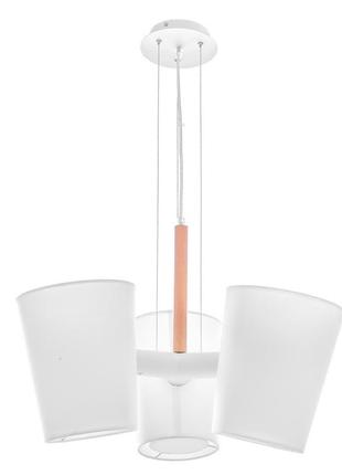 Люстра лофт підвісна з абажуром e27 60w wh (bkl-644s/3) brille 23-400