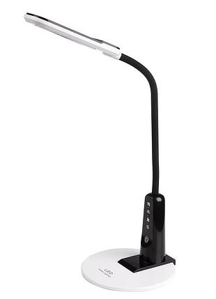 Настільна лампа на гнучкій ніжці сенсорна sl-64 6w bk brille 32-020