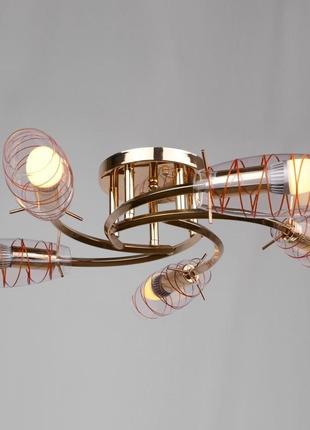 Люстра стельова в спальню e14 40w g (lk-500c/5) brille l67-265