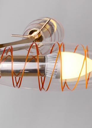 Люстра стельова в спальню e14 40w g (lk-500c/5) brille l67-2652 фото