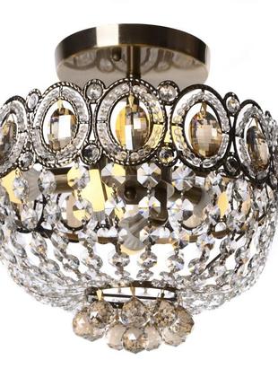 Люстра стельова торт кришталева e14 40w bz (bcl-375c/5) brille l115-006