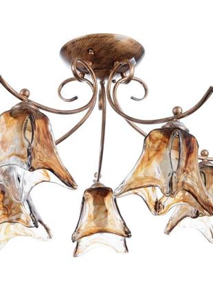 Люстра стельова класична e14 60w br (lk-180c/5) brille l5-186