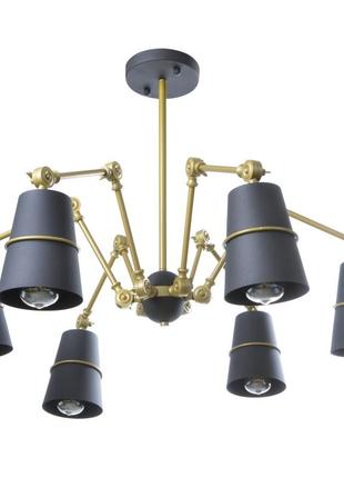 Люстра павук стельова e27 60w gr (bl-392c/6) brille 22-677