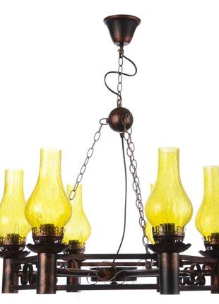 Люстра підвісна кантрі e27 60w br (bkl-813s/6) brille l12-017