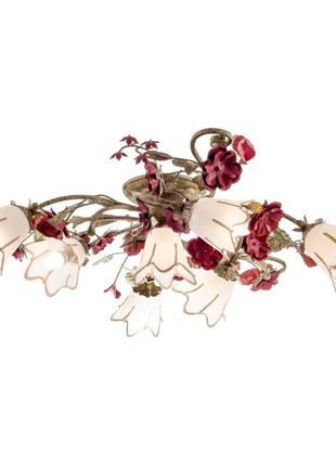 Люстра стельова флористика e14 60w gr (bkl-512s/7) brille l5-2282 фото