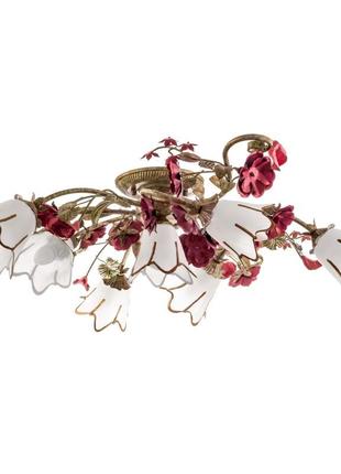 Люстра стельова флористика e14 60w gr (bkl-512s/7) brille l5-228