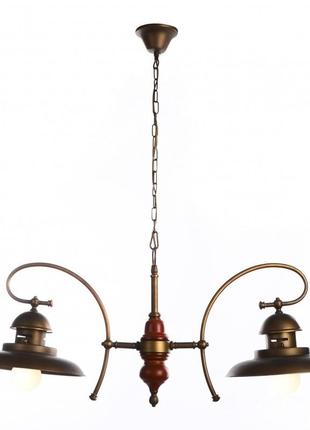 Люстра підвісна кантрі e14 40w br (elvis-002s/2) brille l38-051