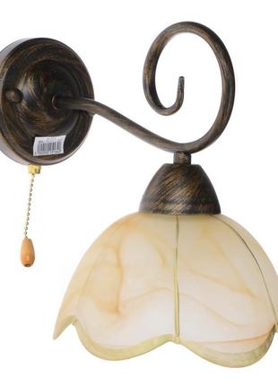 Бра настінне накладне з вимикачем кантрі bkl-162w/1 e27 brille l5-294