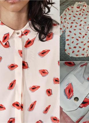 Сорочка zara collection із принтом "губки".