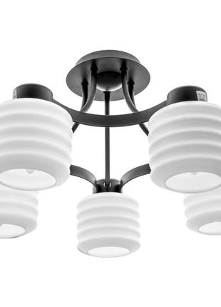 Люстра стельова класична e27 60w bk (br-01461c/5) brille 23-066