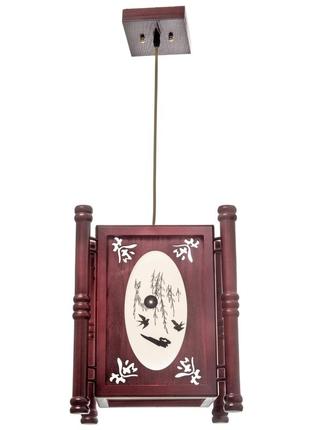 Люстра підвісна дерев'яна e27 40w br (bkl-139s/1) brille 180433