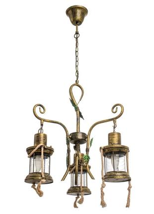 Люстра підвісна кантрі e27 60w br (bkl-809s/3) brille l12-010