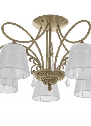 Люстра стельова з абажуром e27 60w bz (bkl-487s/5) brille 23-278