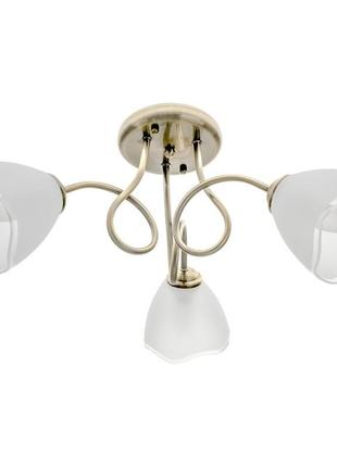 Люстра стельова в спальню e27 60w bz (lk-602c/3) brille 23-228