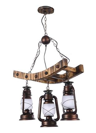 Люстра підвісна кантрі e27 60w br (bkl-812s/3) brille l12-013