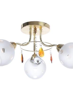 Люстра стельова класична e27 60w g (lk-446c/3) brille l67-191