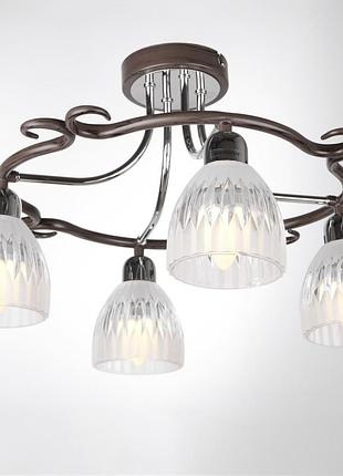 Люстра стельова для кухні e14 40w br (lk-288c/4) brille l118-011