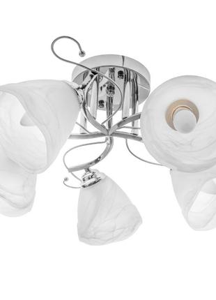 Люстра стельова класична e27 60w ch (lk-617c/5) brille 23-260