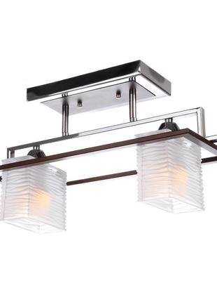 Люстра стельова для кухні e14 40w br (br-595c/2) brille l66-066