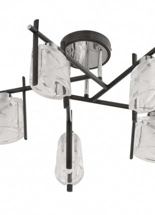 Люстра стельова класична e14 40w gy (br-01153c/5) brille l38-096